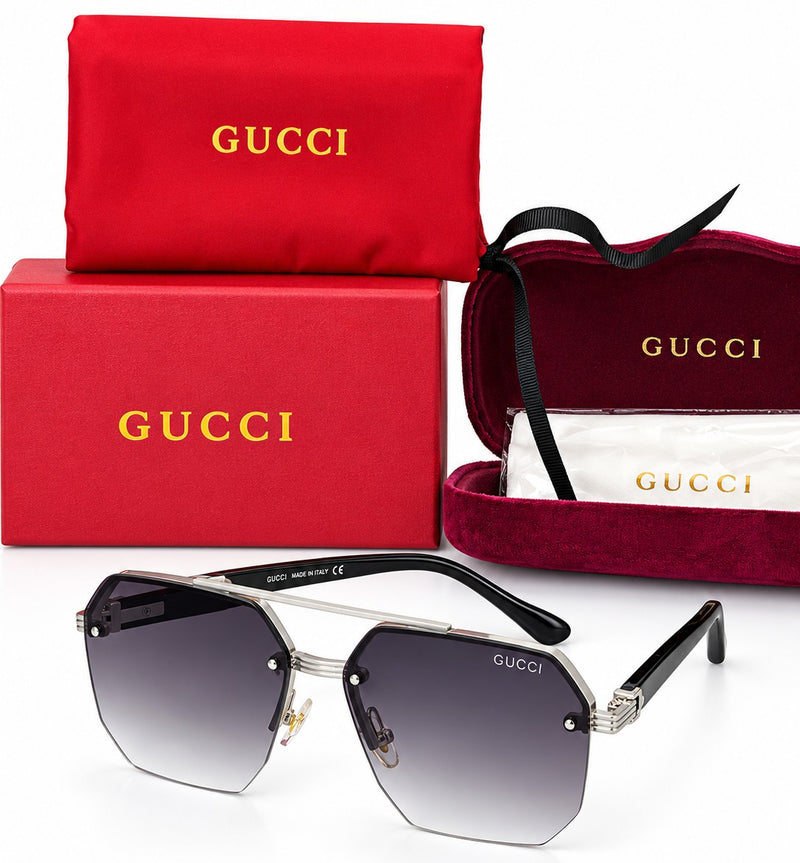 GUCCI SILVER METAL SUNGLASSES