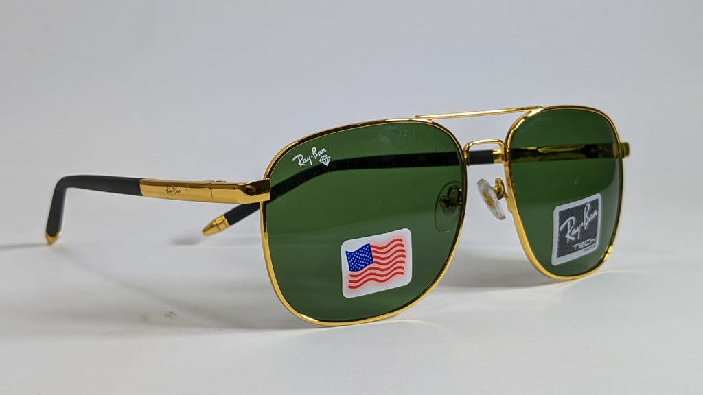 Ray-Ban TECH Aviator Sunglasses -  Gold-Plated Frame with Polarized G-15 Lenses