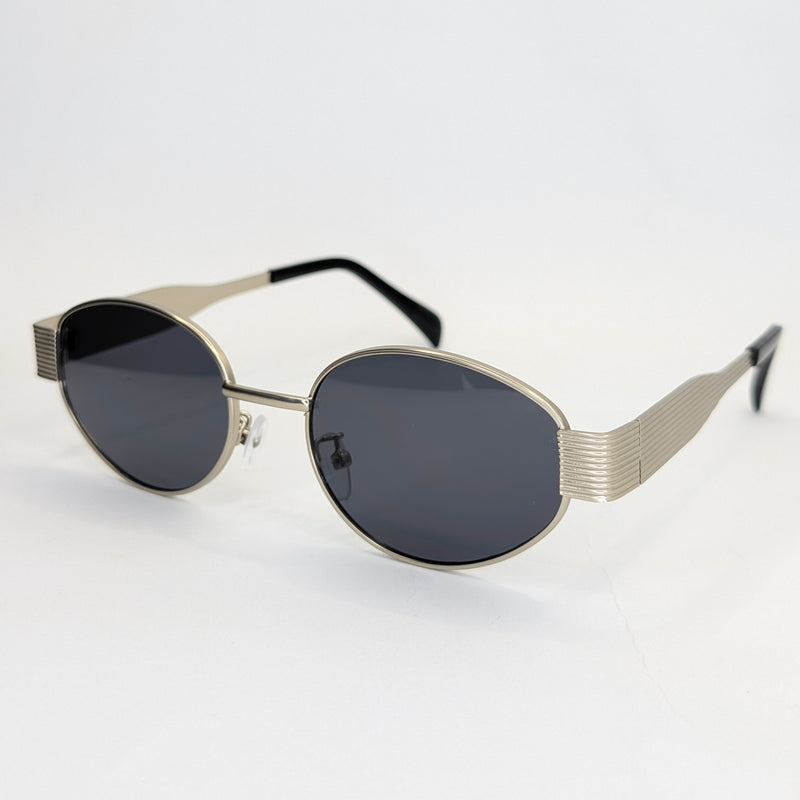 Oval metal sunglasses