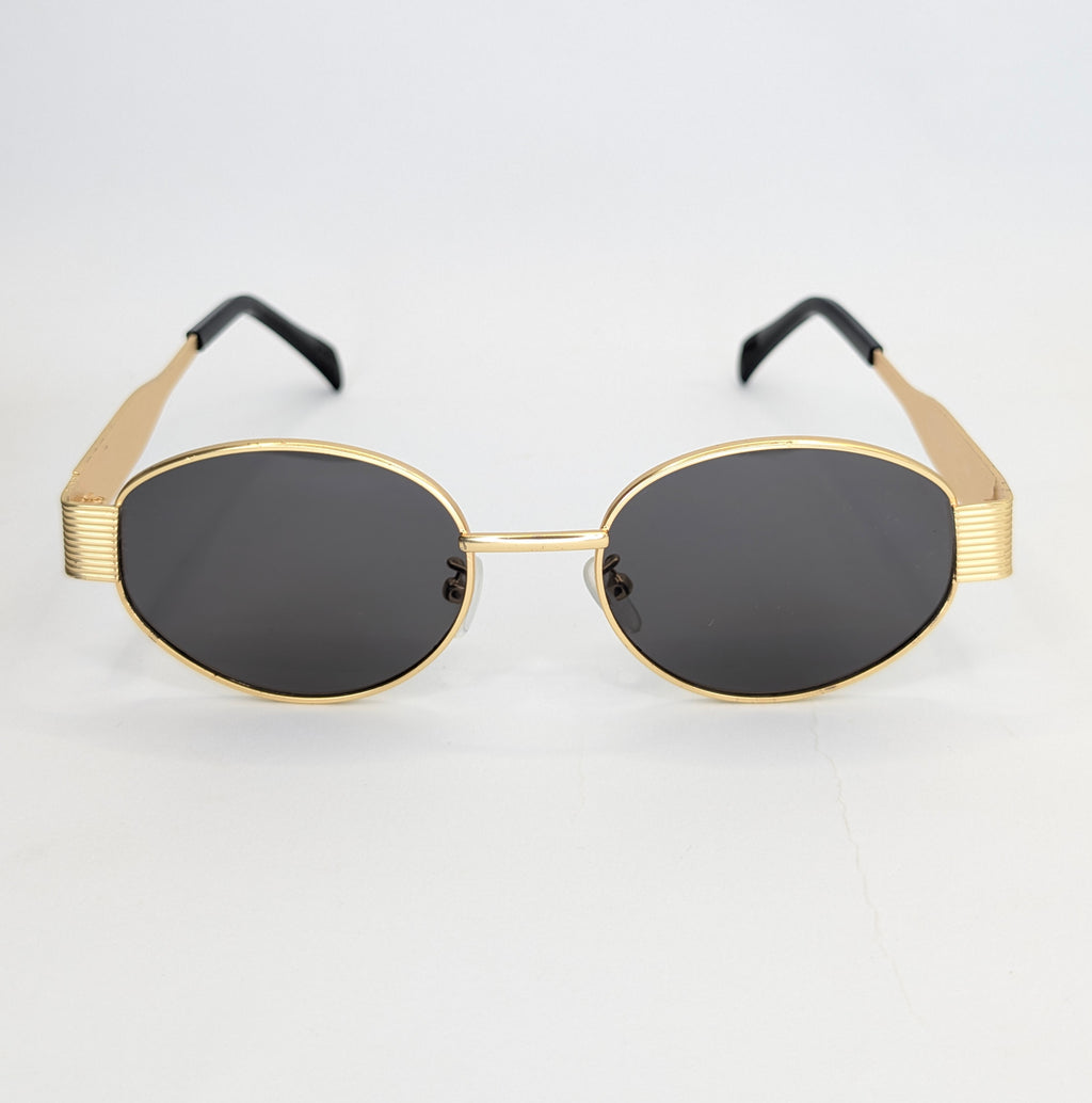 Oval metal sunglasses
